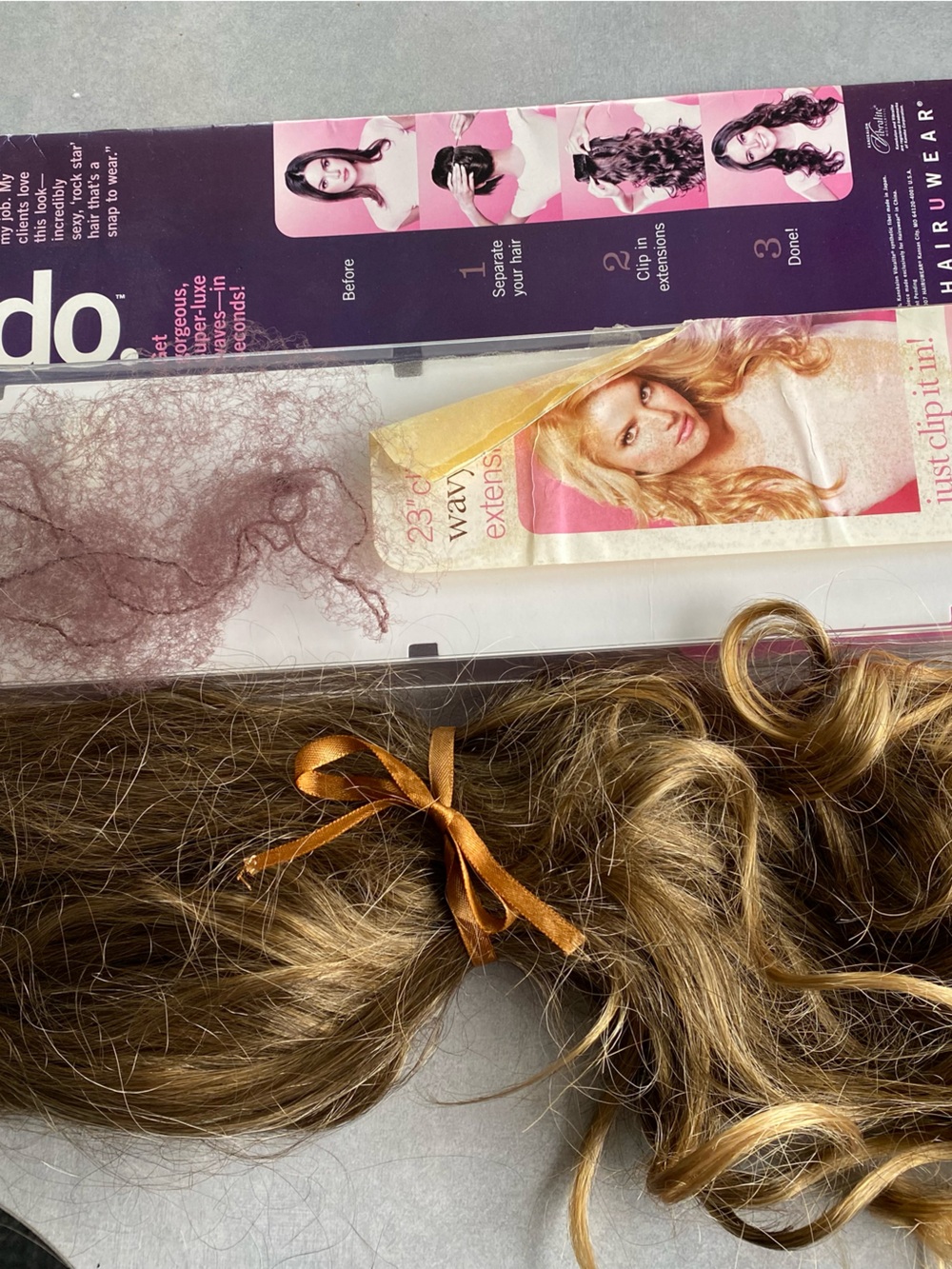 Jessica Simpson HairDo 22" Clip In Hair Extensions Ken Paves Buttered Toast